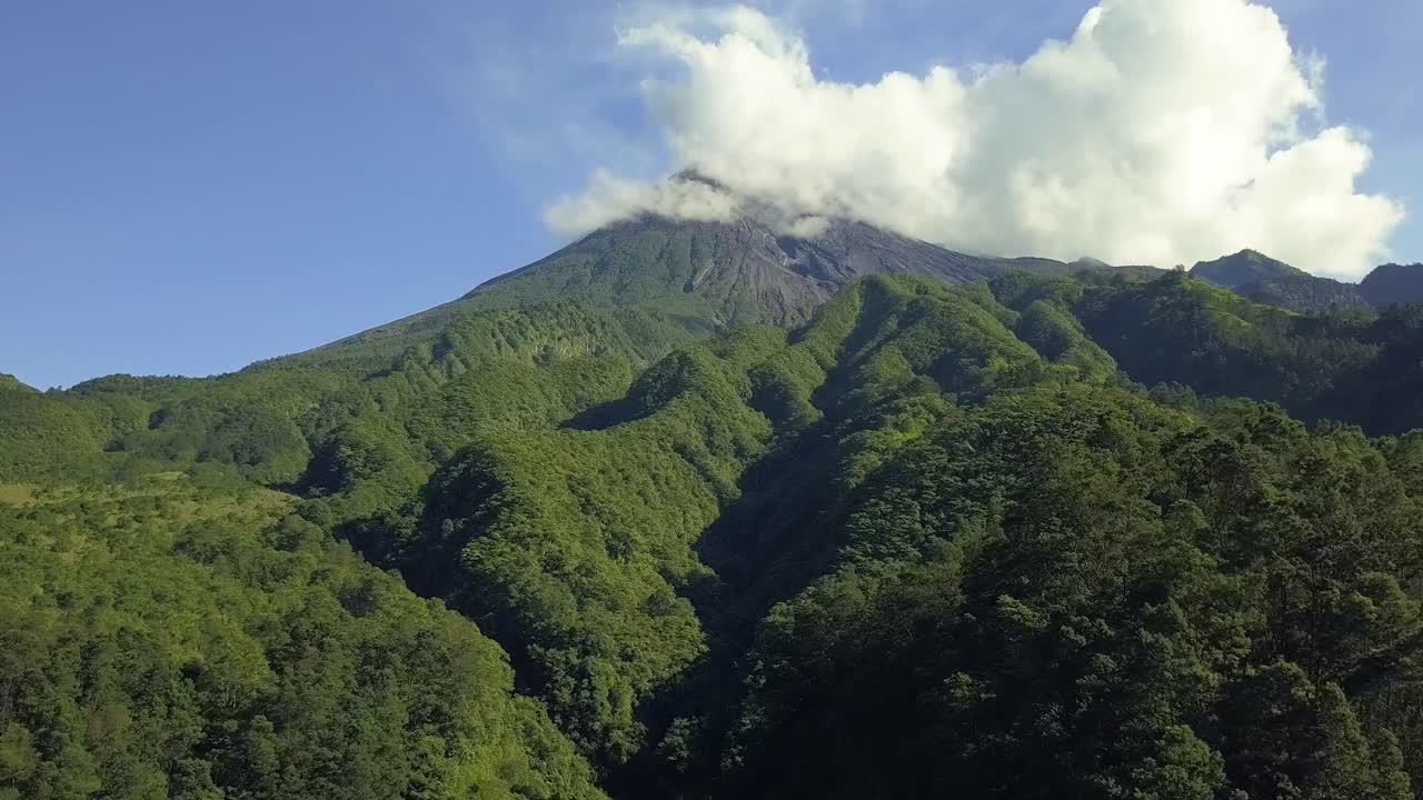 Merapi Mountain Volcano Drone Indonesia