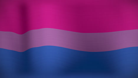 animación de la bandera lgbt con colores bisexuales ondeando