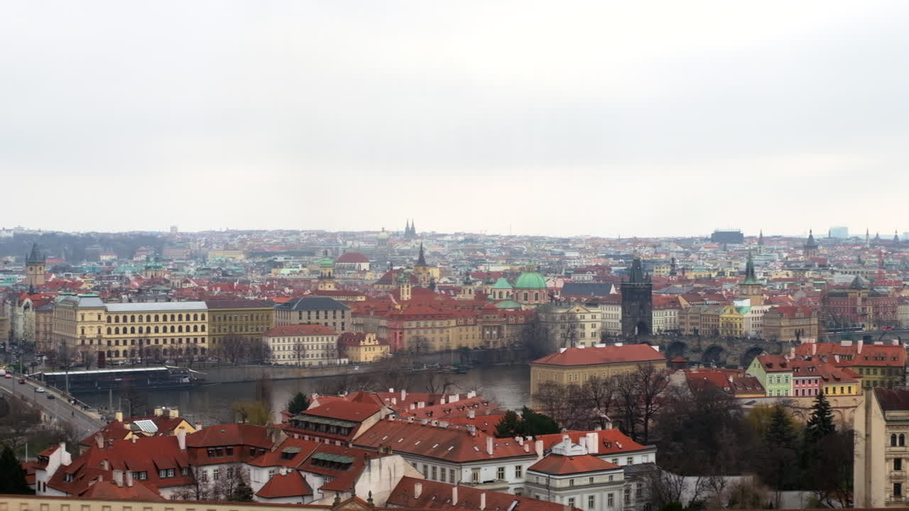 Vista panoramica degli edifici a Praga, Repubblica Ceca