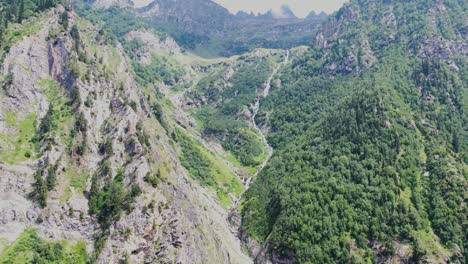 mountain rocks and himalayan cedar forest