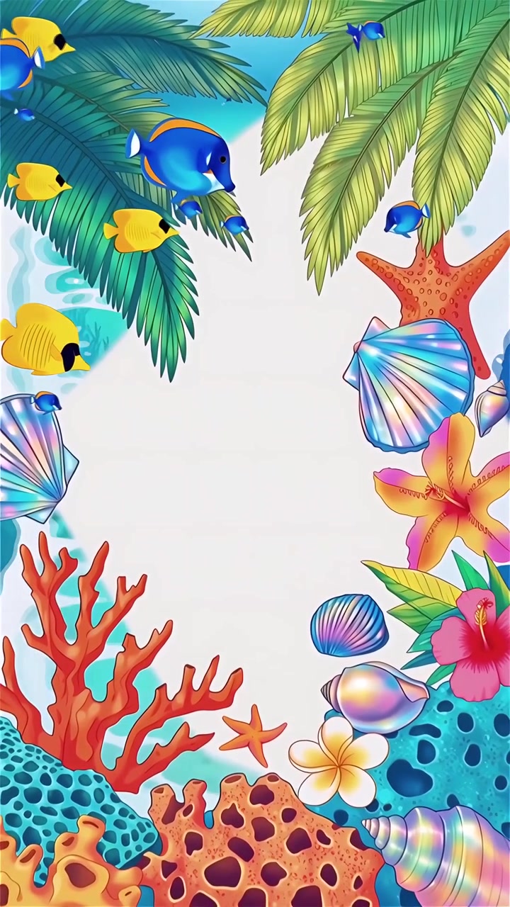 Tropical Summer Background Animation 4K