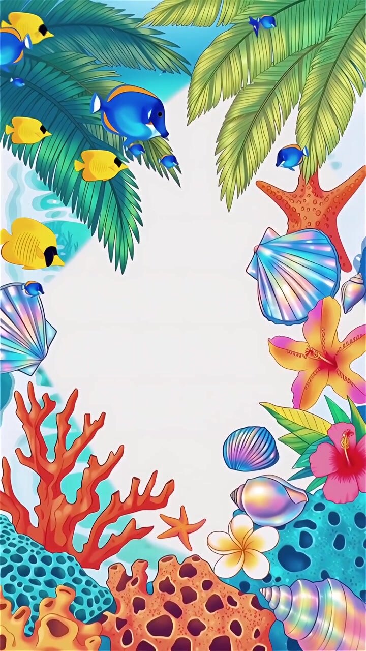 Tropical Summer Background Animation 4K