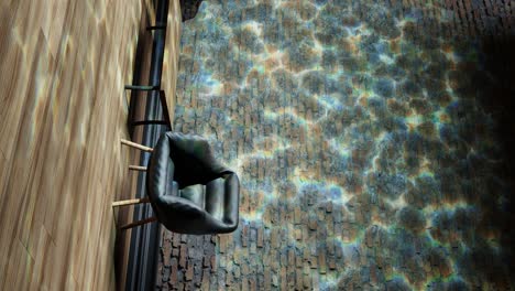 diseño interior apartamento moderno sala de estar con sofá sofá y luz líquida animación de fondo renderización 3d