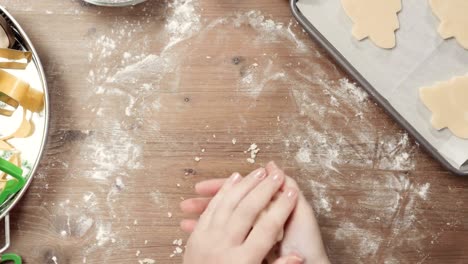 baking sugar cookies for christmas.