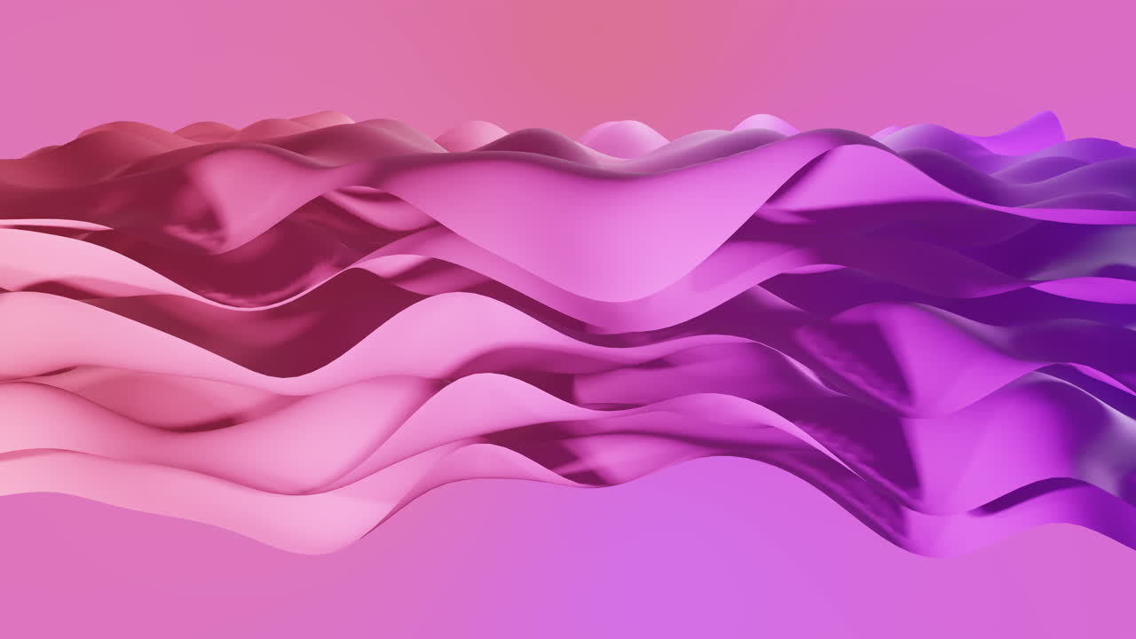 Animation of pink to purple gradient layers waving over gradient background