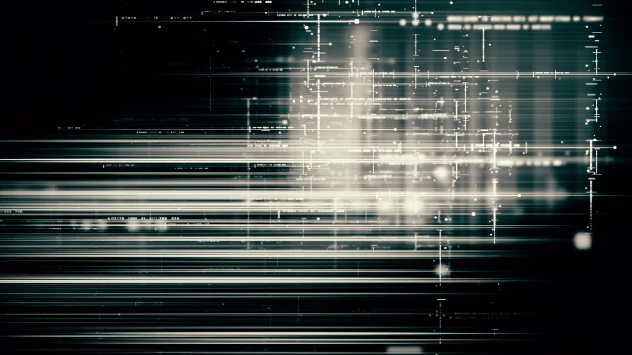 Sfondo HUD futuristico con simulazione di dati a matrice