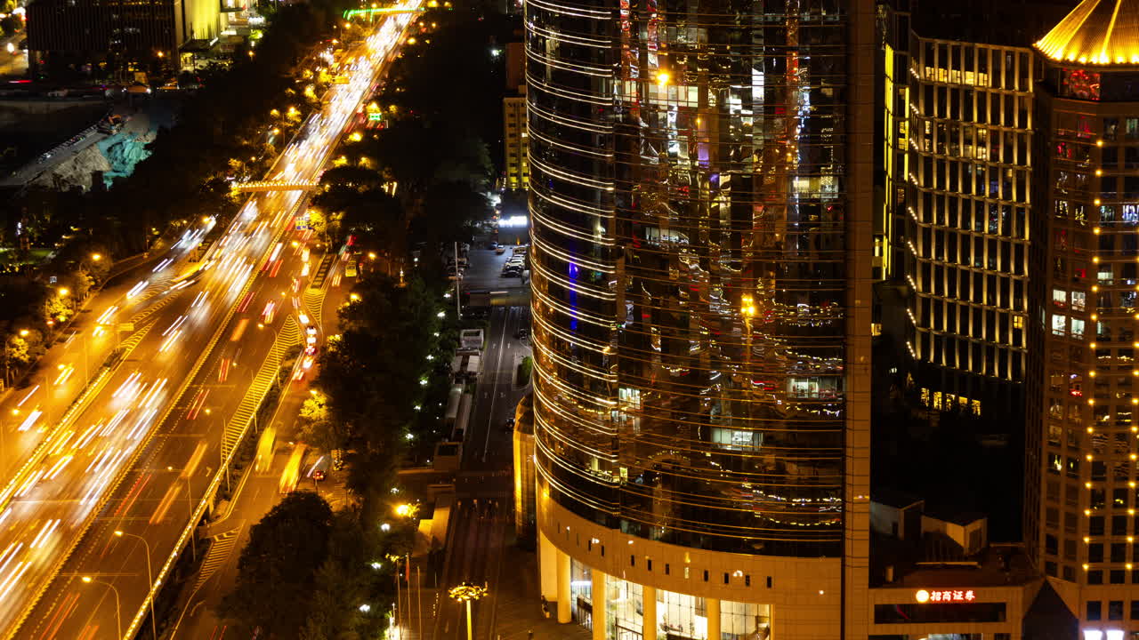 Timelapse of the Beijing city skyline from a high vantage point