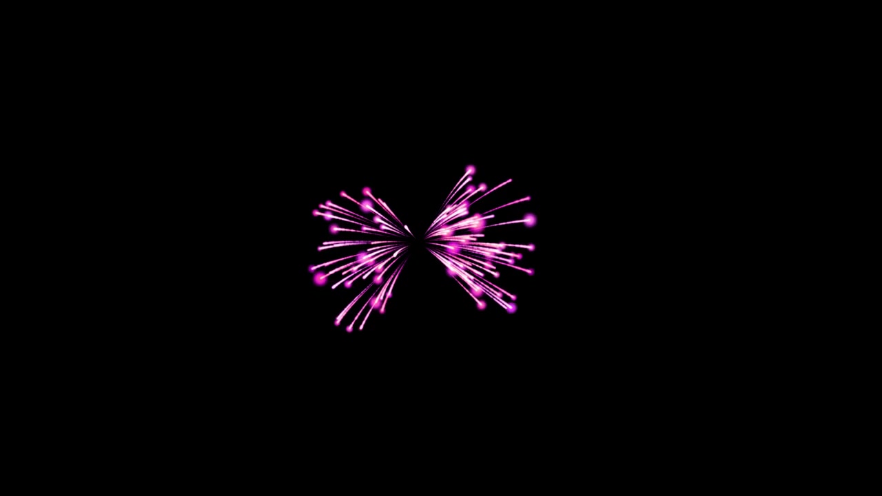 Abstract Pink Particle Burst Exploding on Black Background