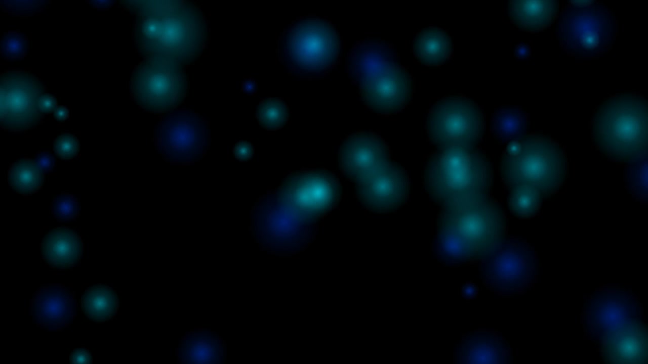 Abstract Motion Background with Floating Blue Glowing Particles
