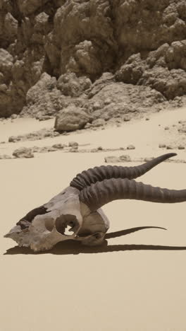 an antelope skull in the desert