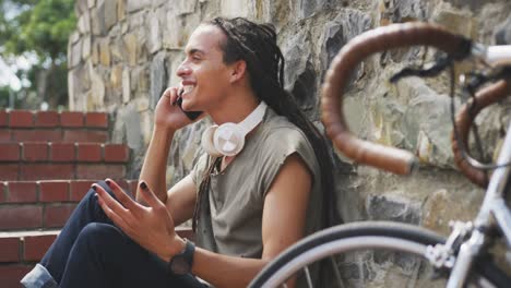 Mixed-race-man-talking-on-the-phone