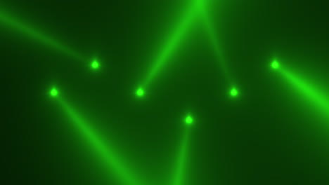 animation motion green glowing spotlight beams on dark background in stage 2