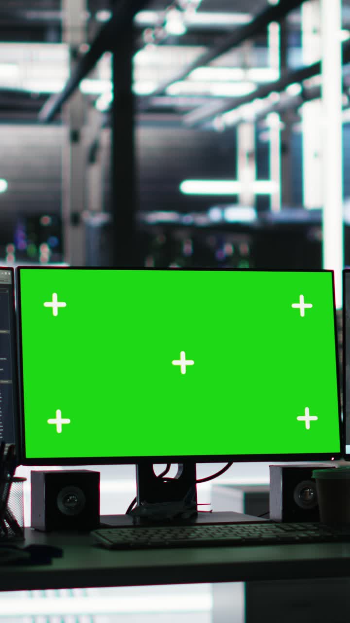 Vertical Video Data Center Green Screen Chroma Key Computer Systems Controlling Network