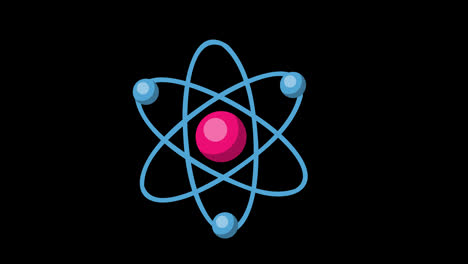 atom-molecular-chemistry-or-physic-icon-concept-loop-animation-video-with-alpha-channel