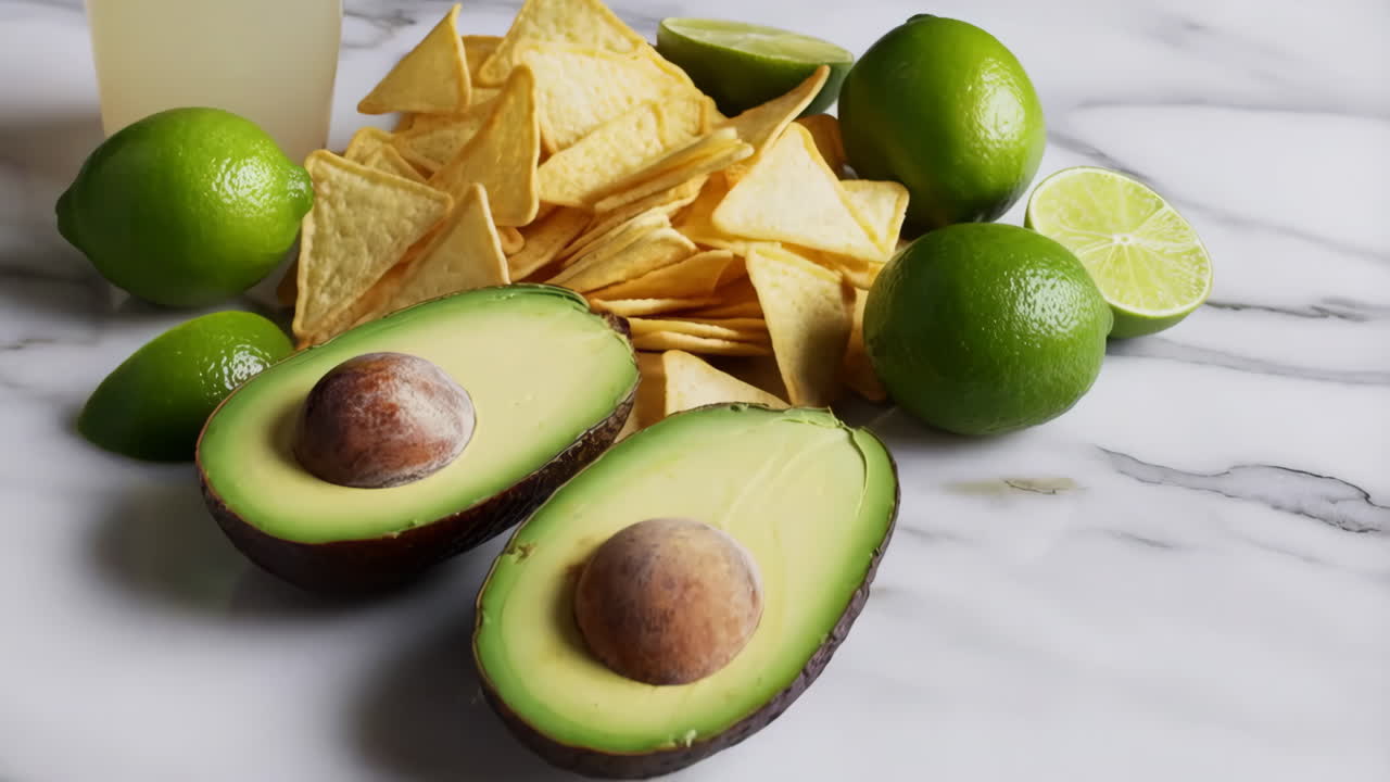Avocado, Limes and Tortilla Chips