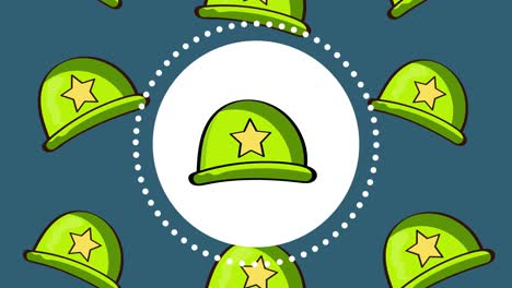 military helmet animation concept.