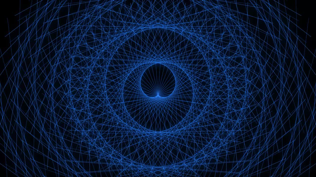 patrón de forma de punto de color azul animación gráficos de movimiento