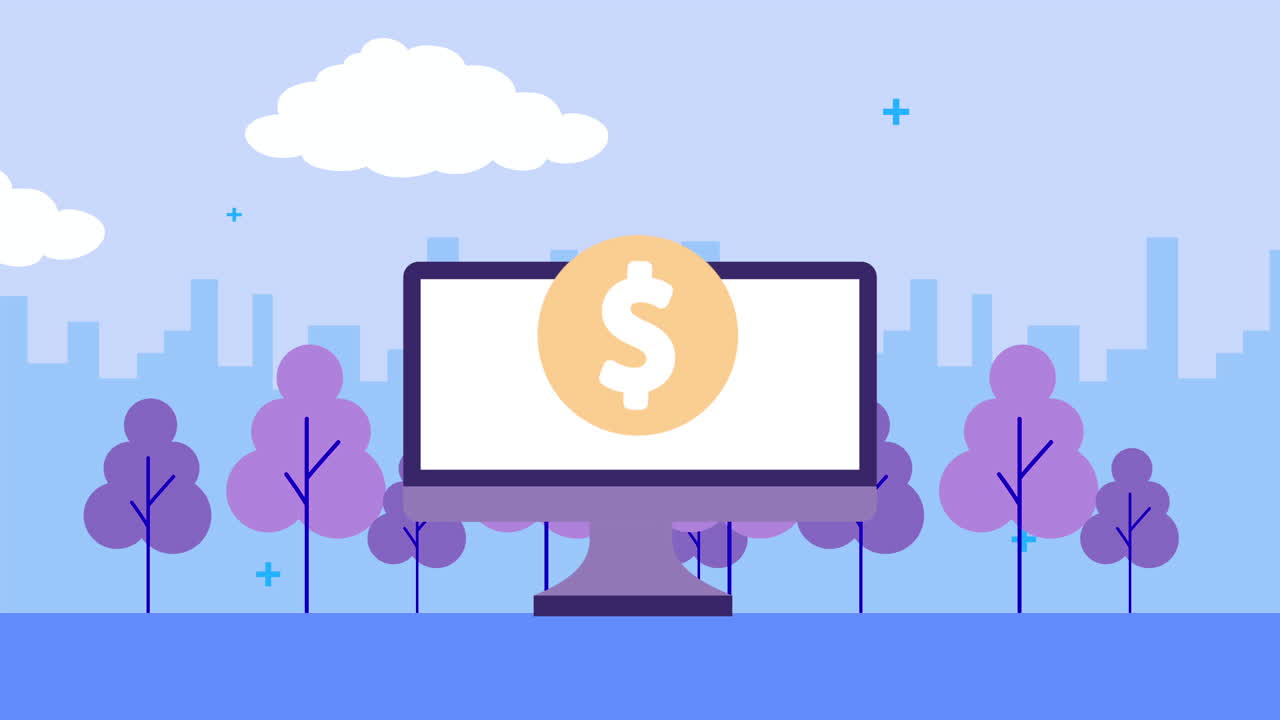 escritorio con dinero de moneda en el campo