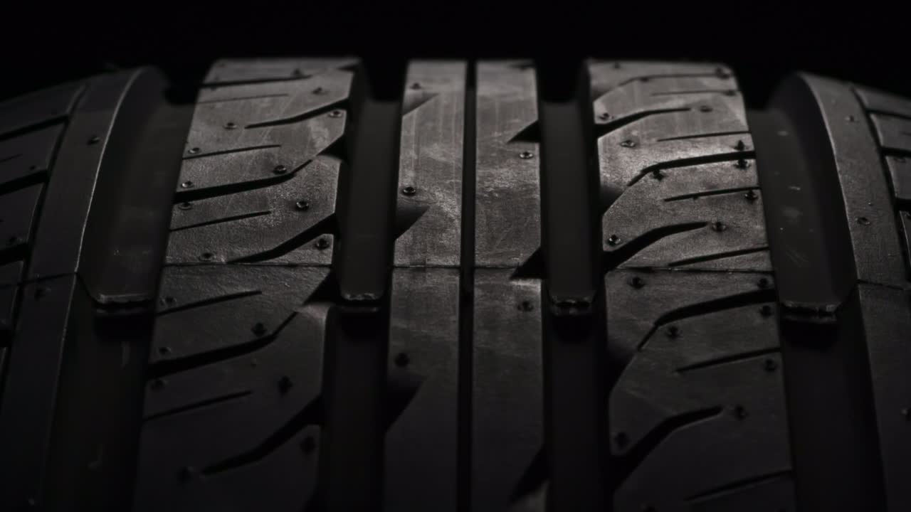 superficie de la banda de rodadura de caucho brillante