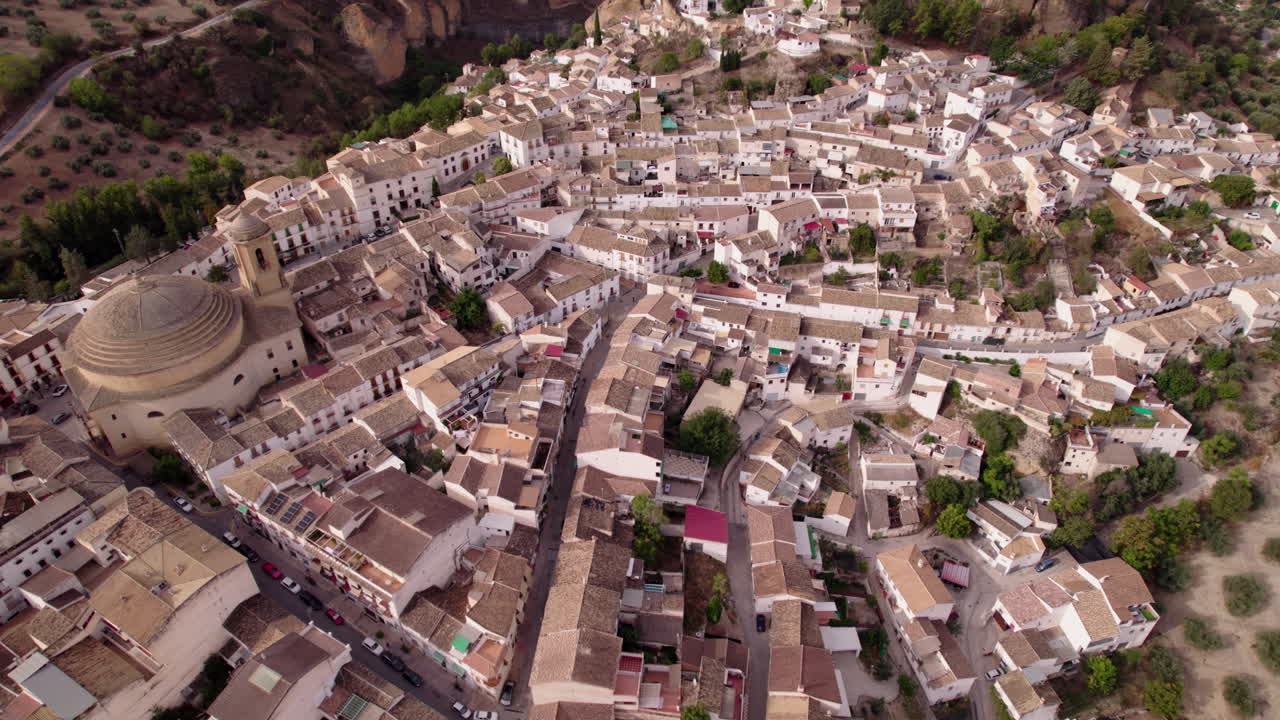 Revealing the hill of Montefrio in Andalusia, Spain