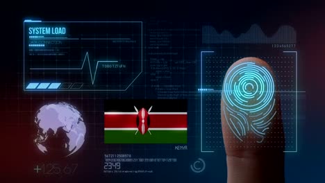 sistema de identificación por escaneo biométrico de huellas dactilares. nacionalidad de kenya
