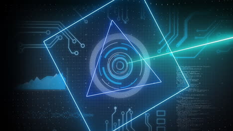 animazione dell'elaborazione dei dati finanziari sulle statistiche