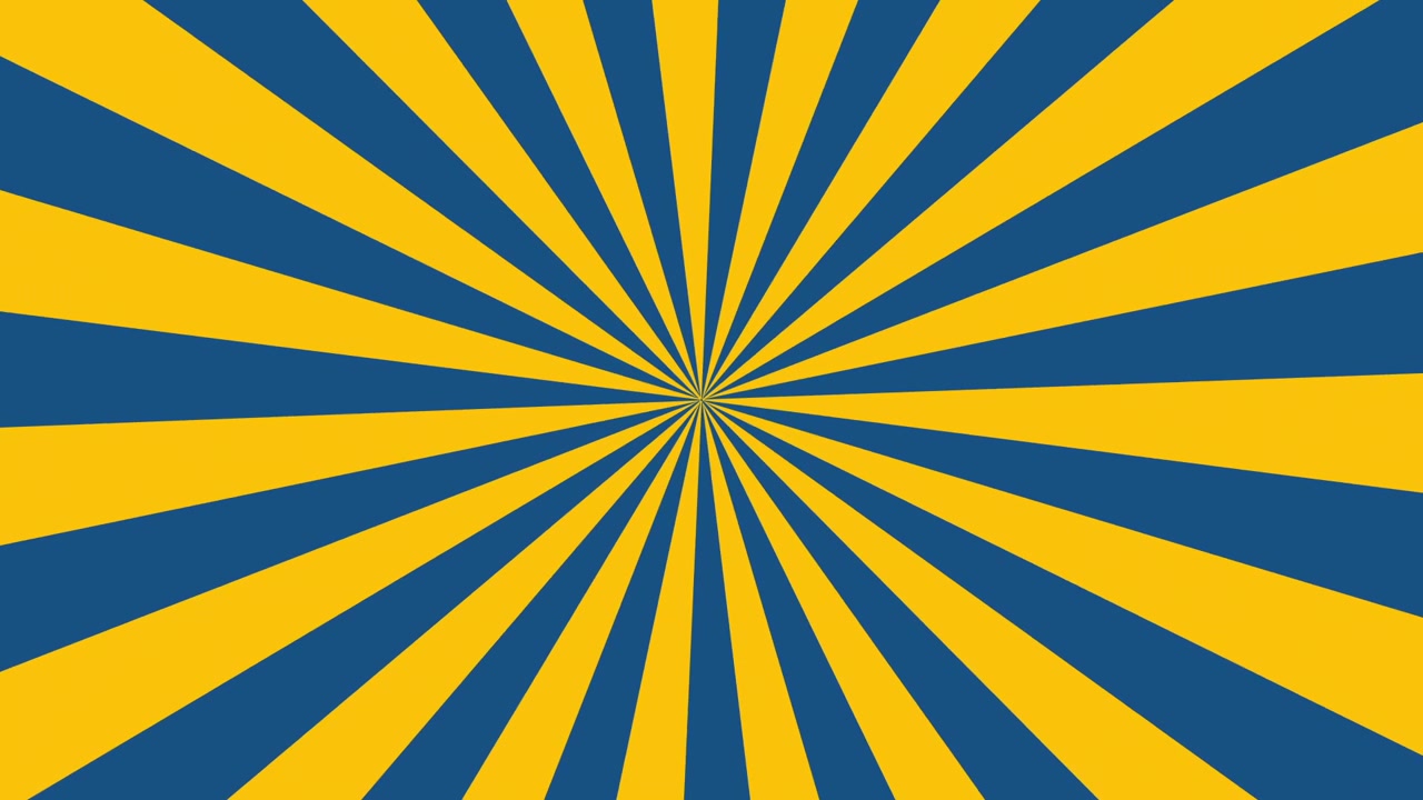 Sfondo con raggi a raggiera giallo e blu vivaci