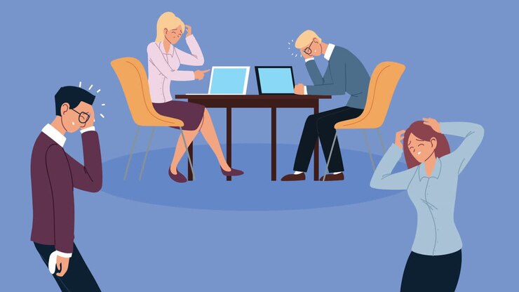 Stressed Business Team in a Meeting