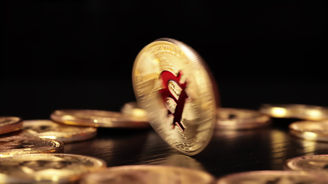 moneda de oro bit btc monedas de criptomoneda sobre un fondo negro. bitcoin es una criptomoneda mundial y un sistema de pago digital llamado la primera moneda digital descentralizada.