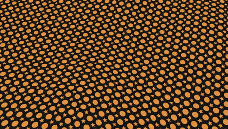 dynamic black and orange dot pattern on a vibrant background