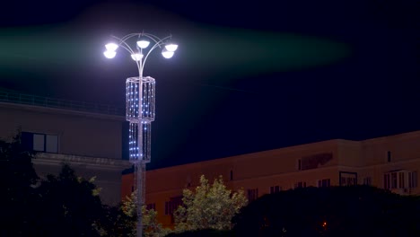 modern led streetlight at night