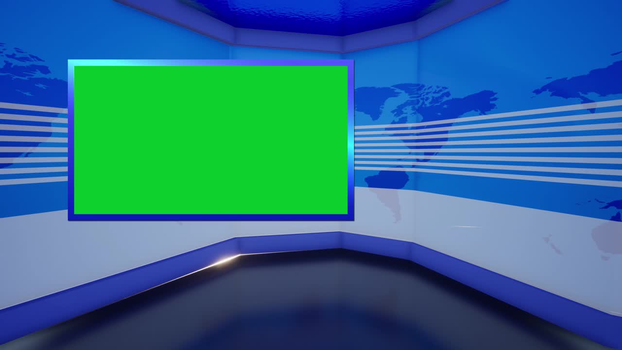 가상 세트 스튜디오에서 크로마 영상을 촬영합니다.