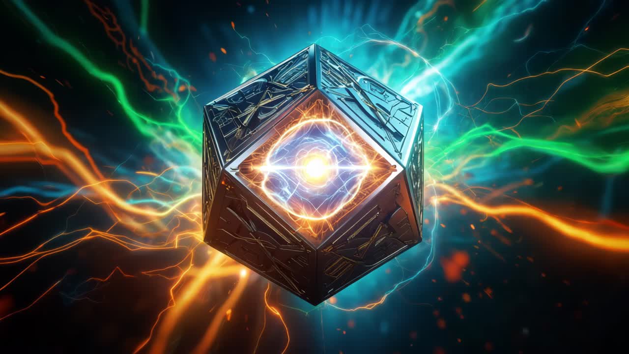 Abstract Glowing Cube