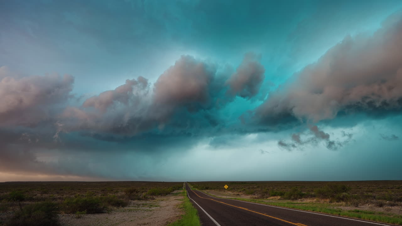 Powerful Lightning Bolt Below an Incredible Supercell Thunderstorm