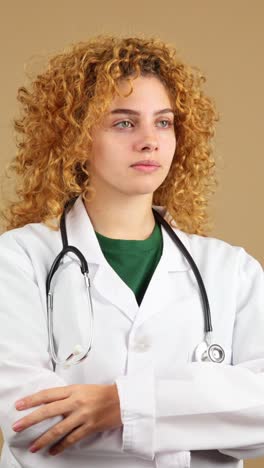 portrait of a female doctor with a stethoscope