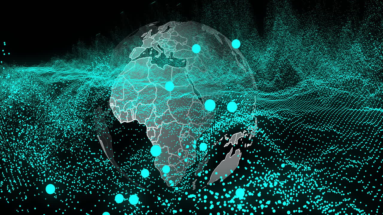 Animation of network of connections over globe