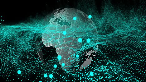animación de la red de conexiones en todo el mundo