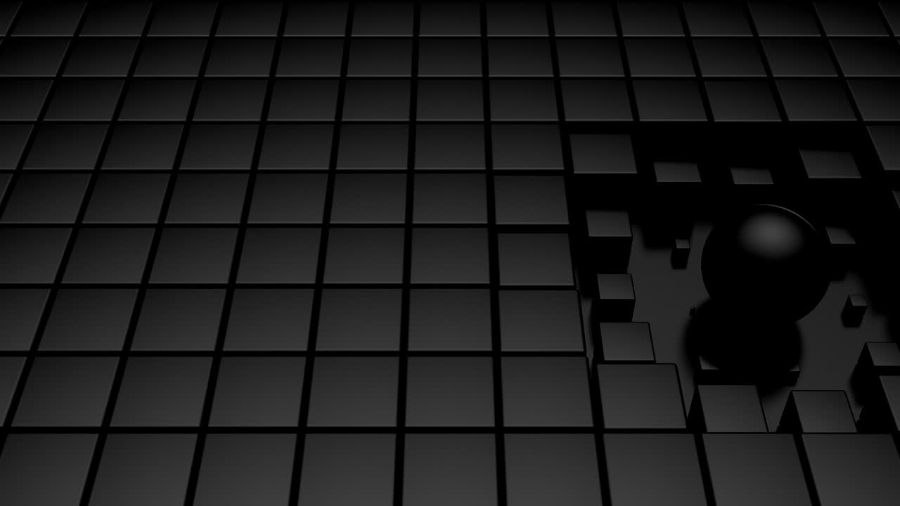 движущаяся сфера меняет кубики