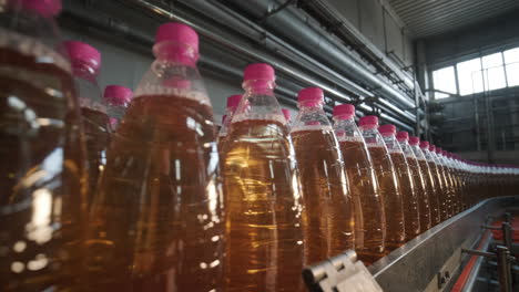 bottling line with plastic bottles