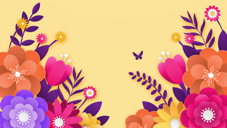colorful paper flowers background