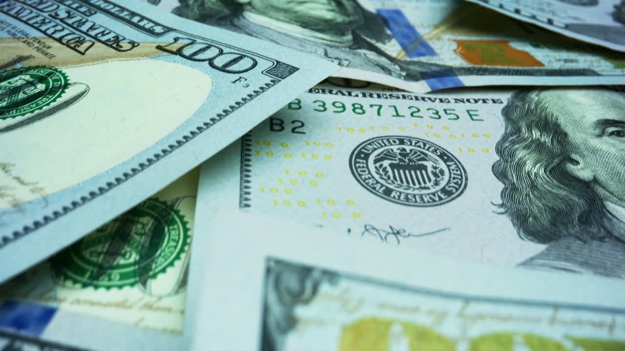 fondo de dinero en efectivo. billetes de cien dólares