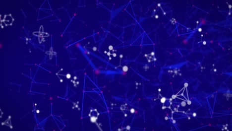 red de conexiones contra un fondo azul