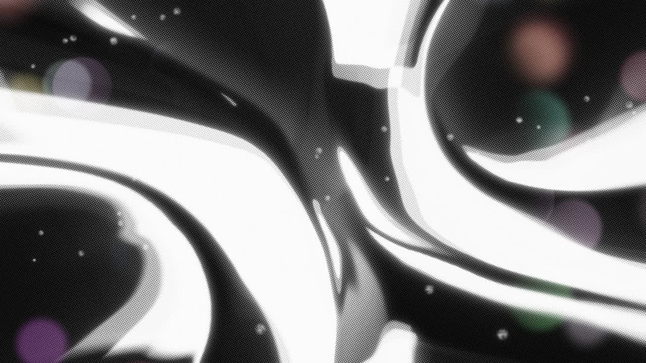 Abstract Swirling Light Energy with Bokeh Effect