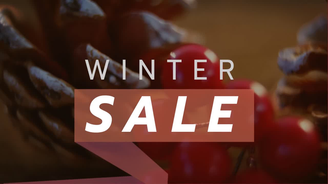 video generado digitalmente de la venta de invierno 4k