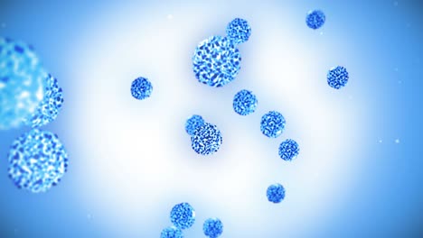 virus cell in spherical shape. pathogenic viruses causing infection. loop animation of human virus. bacterial microorganism. viral disease outbreak.