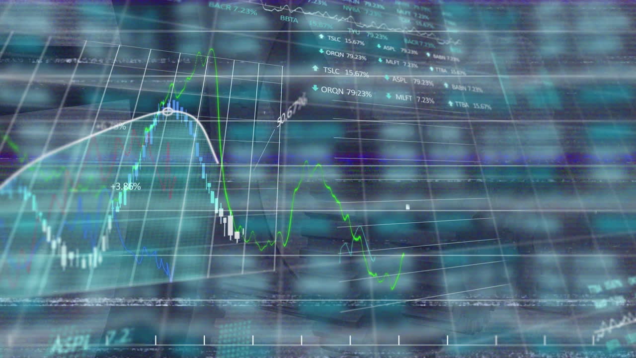 Animation of digital interface with statistics over financial data processing