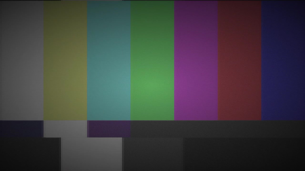 Analog Television Test Pattern with Glitch Interference