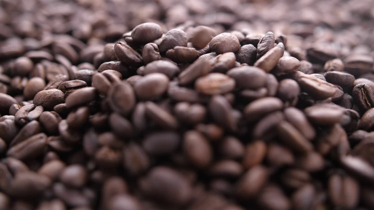 Primer plano de los granos de café