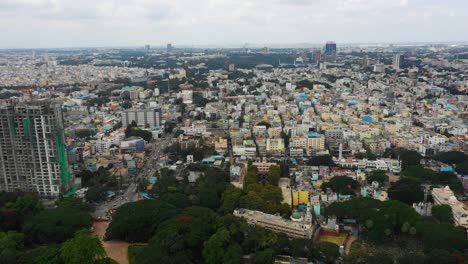 hora del día bangalore paisaje urbano panorama aéreo 4k india