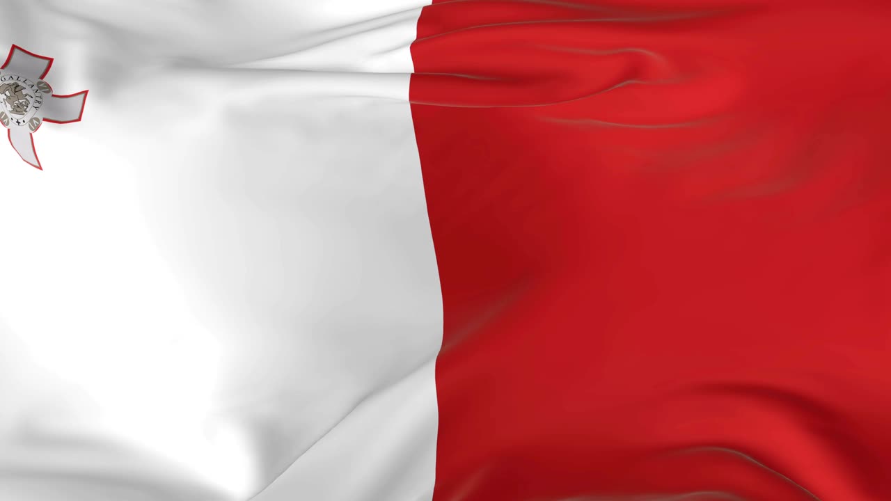 ondeando una bandera en bucle como fondo de malta